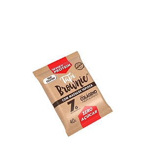 Brownie com Massa de Tapioca com Chocolate Whey Protein e Colágeno Zero Açúcar 40g