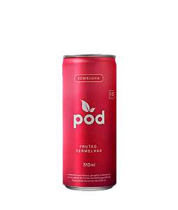 Kombucha de Frutas Vermelhas Pod Probiótico Natural e Saudável 310ml