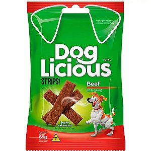Petisco DogLicious Strips Carne 65 g