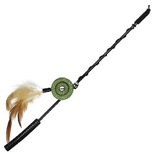 Brinquedo Roda Catnip Jambo Com Pena Único