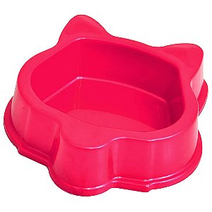 Comedouro Plástico Gatos Rosa Triton Dog 160 ml