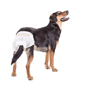 Fralda Higiênica Descartável Diaper Fêmea 12 pcs Branca Mimo G