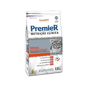 Ração Seca PremieR Nutrição Clínica Renal Estágios Iniciais para Gatos Adultos 1,5kg