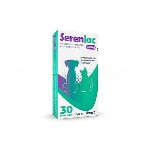 Suplemento Avert Serenlac para Cães e Gatos 75 mg 30 Comp