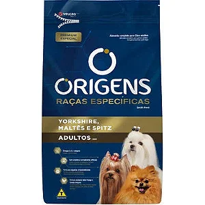 Ração Seca Origens Raças Específicas para Cães Adultos das Raças Yorkshire, Maltês e Spitz 3kg
