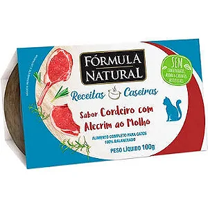 Ração Úmida Fórmula Natural Receitas Caseiras Cordeiro com Alecrim ao Molho para Gatos 100g