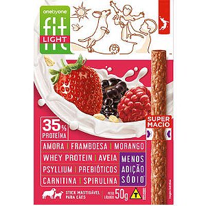 Bifinho Spin Pet Fit Light Stick para Cães Sabor Amora e Framboesa 50g