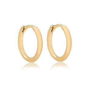 BRINCO CLICK LISO ESTREITO MEDIO FOLHEADO A OURO