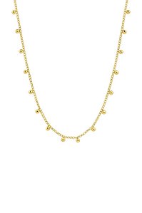 GARGANTILHA CHOKER COM ESFERAS FOLHEADO A OURO