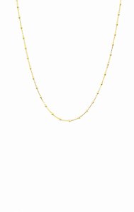 GARGANTILHA CHOKER COM CORRENTE VENEZIANA DE BOLINHAS FOLHEADO A OURO