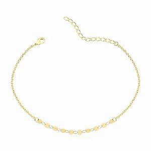 TORNOZELEIRA MEDALHA FOLHEADO A OURO