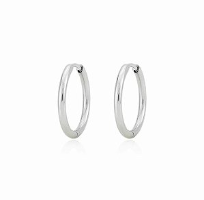 BRINCO ARGOLA LISO FINO EM AÇO INOXIDÁVEL