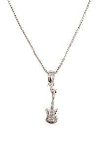 COLAR PINGENTE GUITARRA PRATA 925