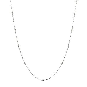 COLAR DELICADO COM ESFERAS FOLHEADO A RÔDIO BRANCO