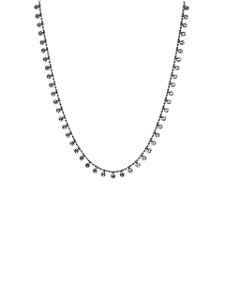 GARGANTILHA CHOKER MINIMALISTA COM DETALHES DELICADOS FOLHEADO A RÔDIO NEGRO