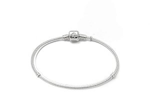 PULSEIRA PANDORA FECHO CILÍNDRICO EM PRATA 925