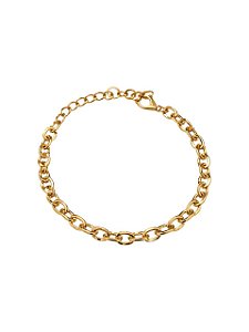 PULSEIRA ELOS OVAIS FOLHEADO A OURO