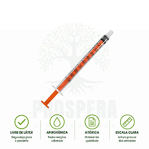 Seringa 1ml Sem Agulha Luer Slip (blister) - SR