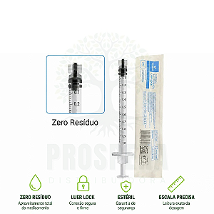 Seringa 1ml Sem Agulha Luer Lock (blister) - VENPER