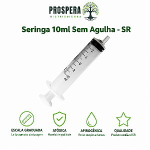 Seringa 10ml Sem Agulha - Luer Slip