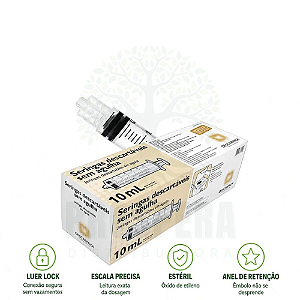 Seringa 10ml Sem Agulha - Luer Lock (blister) - DESCARPACK