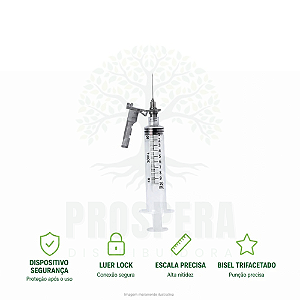 Seringa 5ml Com Agulha 25x0,70mm Luer Lock (Blister) - SR