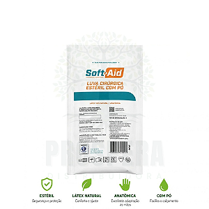 Luva Cirúrgica De Látex Estéril Com Pó Soft+Aid (PAR)