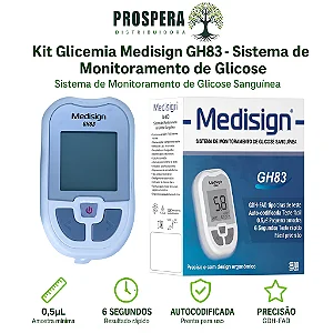 Medidor de Glicemia Diabetes Medisign GH83 (Monitor)