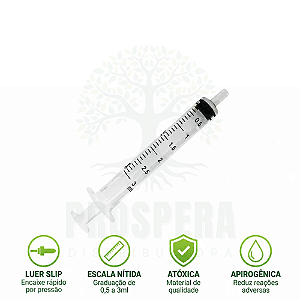 Seringa 3ml Sem Agulha Luer Slip (blister) - SR