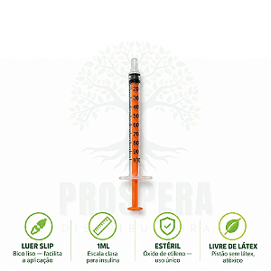 Seringa 1ml Sem Agulha Luer Slip (blister) - INJEX