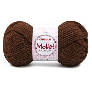Lã Mollet Círculo Cor 850 Castanho 40 gramas