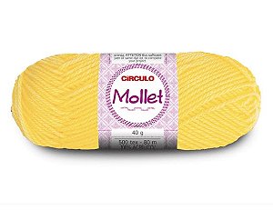 Lã Mollet Círculo Cor 1245 Canário 40 gramas