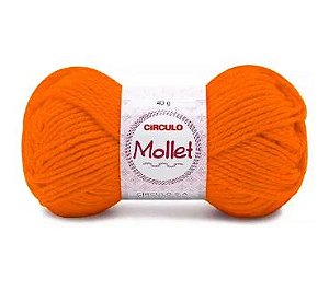 Lã Mollet Círculo Cor 4445 Tangerina 40 gramas