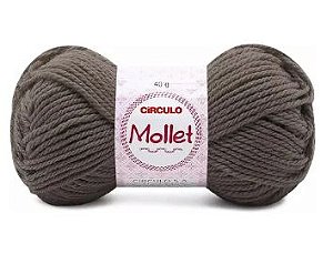Lã Mollet Círculo Cor 7417 Chumbo 40 gramas