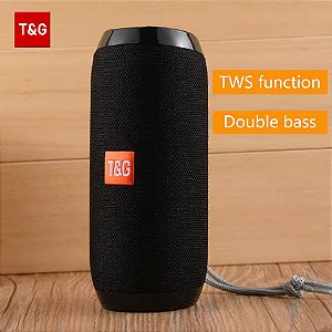 Caixa de som Bluetooth TG117 MicroSD Pendrive Rádio FM Portátil
