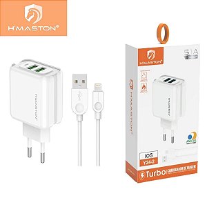 Carregador 5.1A Turbo IOS Lightning H'MASTON Y24-2