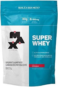 Super Whey Max Titanium 900g Morango