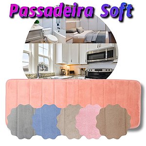 Tapete Soft Passadeira 110x40 cm Antiderrapante 100% Poliéster