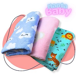 Manta Baby 70x90 cm 100% Poliéster Antialérgica e Macia