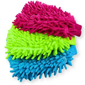 Luva de Microfibra Multiuso para Limpeza Automotiva e Doméstica