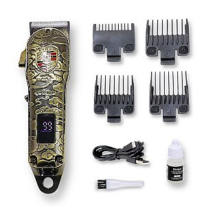 Máquina de Cortar Cabelo Kemei KM 2130 Sem Fio Recarregável USB