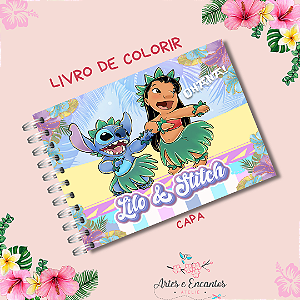 Caderno / Livro de Colorir Lilo & Stitch ( Opção01)