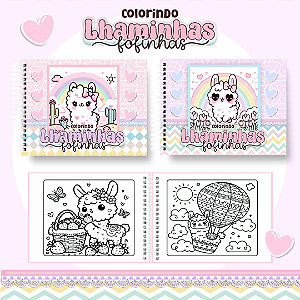 Caderno / Livro de Colorir Lhaminhas Fofinhas
