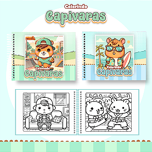 Caderno / Livro de Colorir Capivara Menino