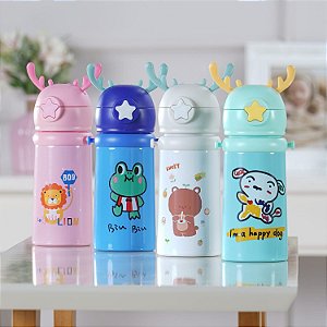 Copo térmico infantil bico de silicone 500 ml sortido