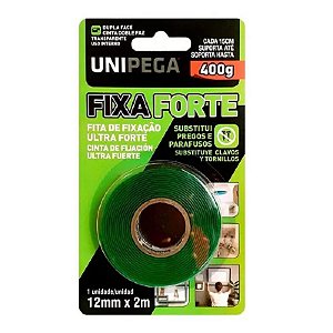 Fita Dupla Face Fixa Forte 12mmx2m 400g Unipega