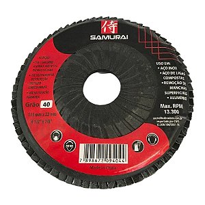 Disco Flap Grão 40 Samurai 115mm x 22mm