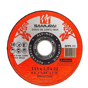 Disco de Corte Inox Samurai