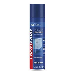 Tinta Spray Uso Geral Azul Escuro 400ml Chemicolor