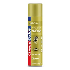 Tinta Spray Metálica Dourado 400ml Chemicolor